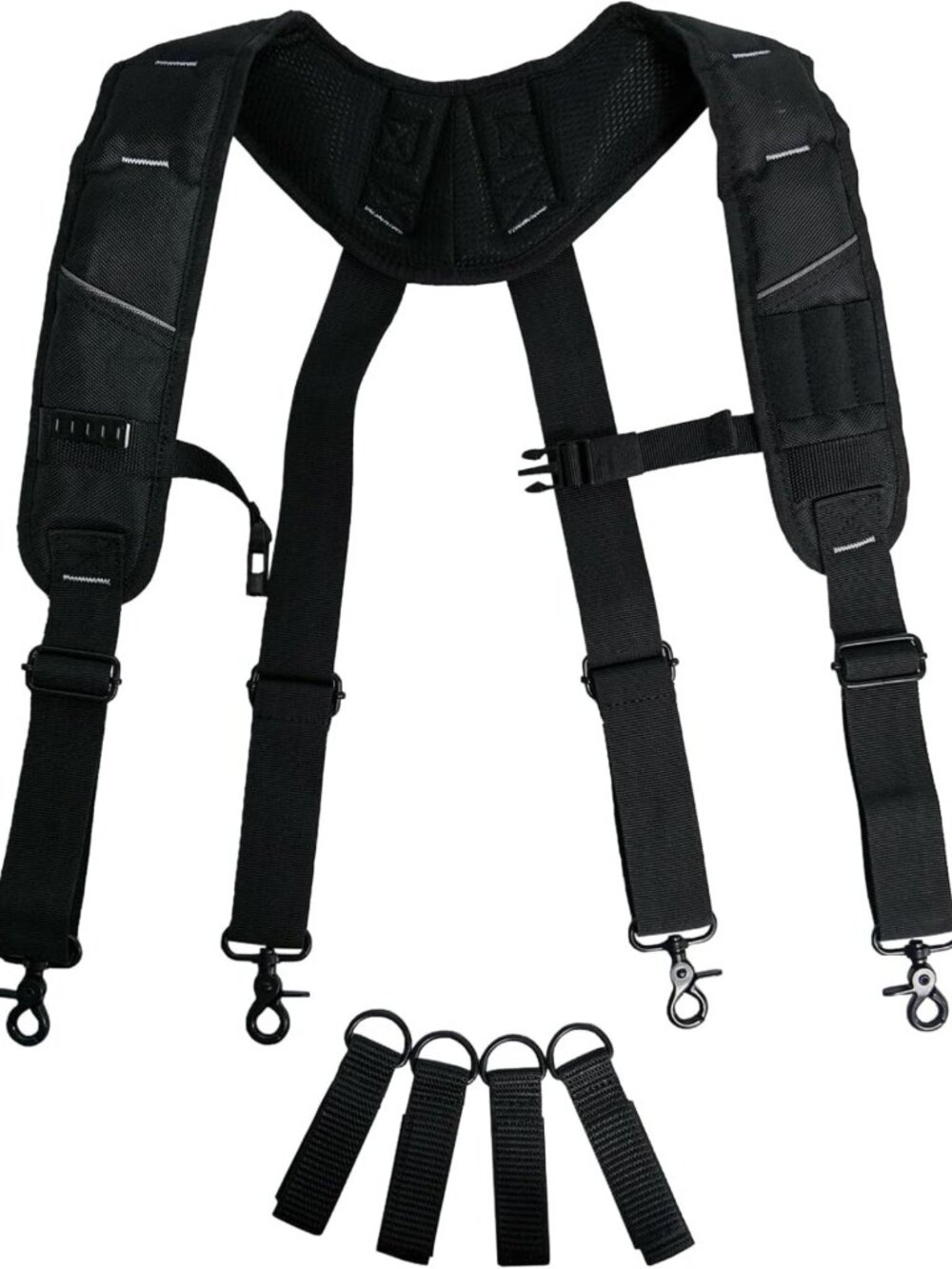 Padded 4-Point Tool Belt Suspenders for Men | Heavy-Duty Work Support Gear